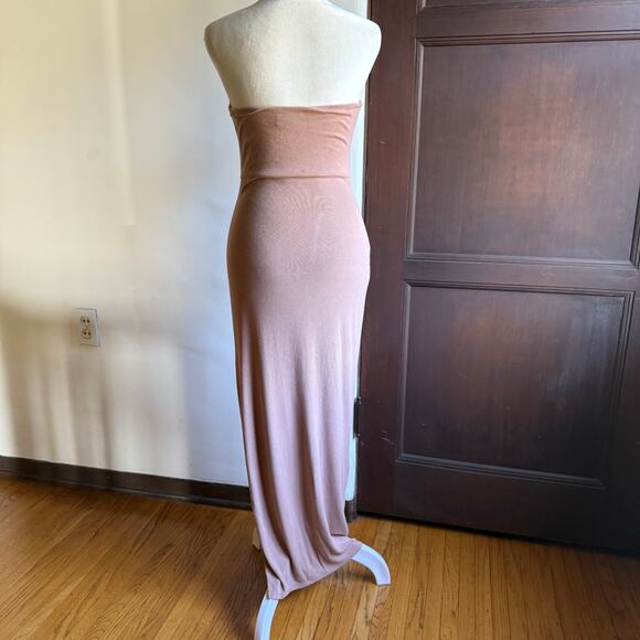 LOVERS + FRIENDS | Tyra Ribbed Midi Dress With Crossover Neckline and Slit Small - Picture 5 of 7